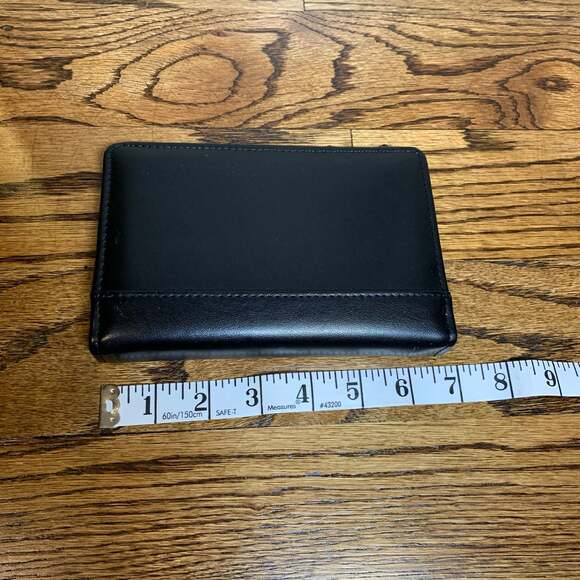 FranklinCovey Black Leather Pocket Size 6-Ring Binder Planner Organizer